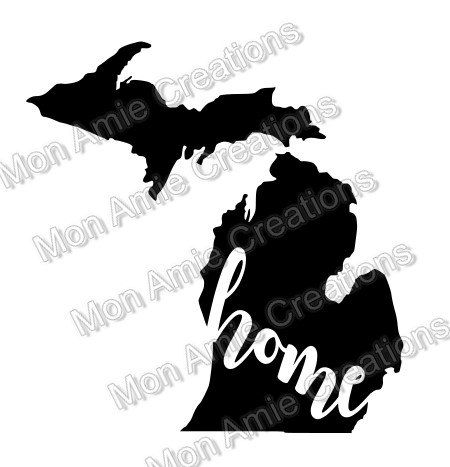 450x467 Michigan Home Fancy Svg Digital Cutting File Vector Image Personal