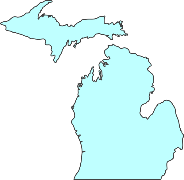 600x590 Michigan Mint Green Clip Art