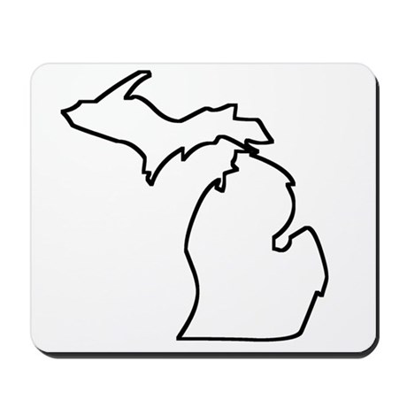 460x460 Michigan State Outline Mouse Pads
