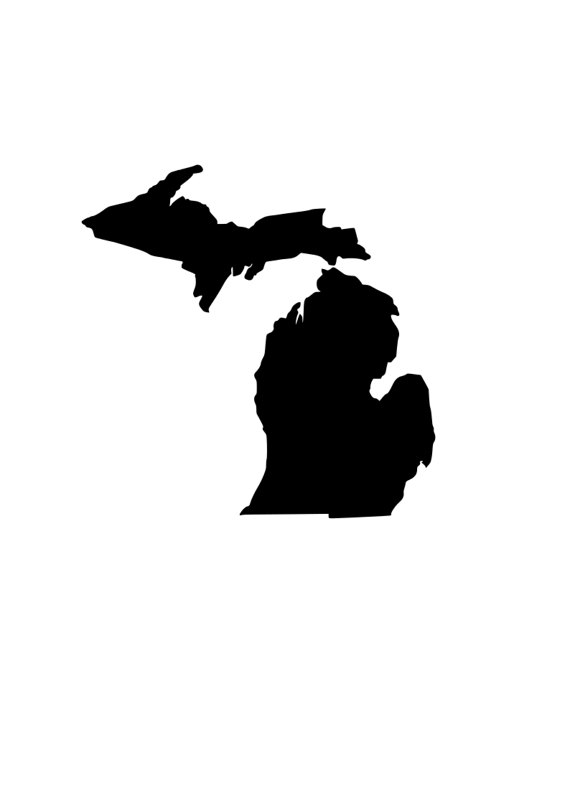 570x806 State Of Michigan Mi Outline Laptop Cup Decal Svg Digital