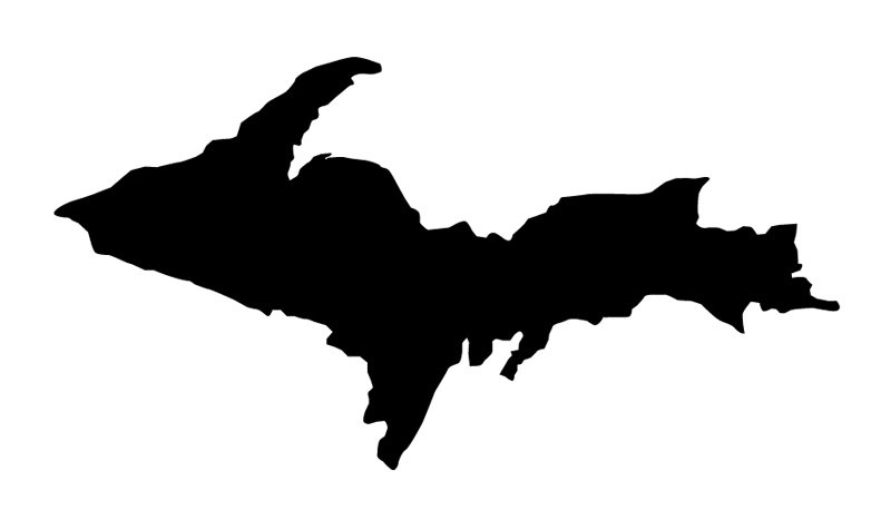 800x476 Upper Peninsula Silhouette Vinyl Decal