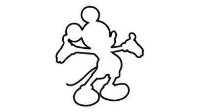 390x220 Free Silhouette Mickey Mouse, Hanslodge Clip Art Collection