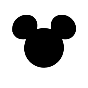 300x300 Black Mickey Head Clip Art