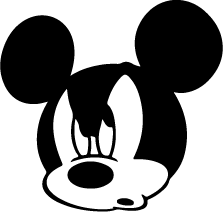 223x212 Mickey Mouse Face Silhouette Silhouette Of Mickey Mouse Face