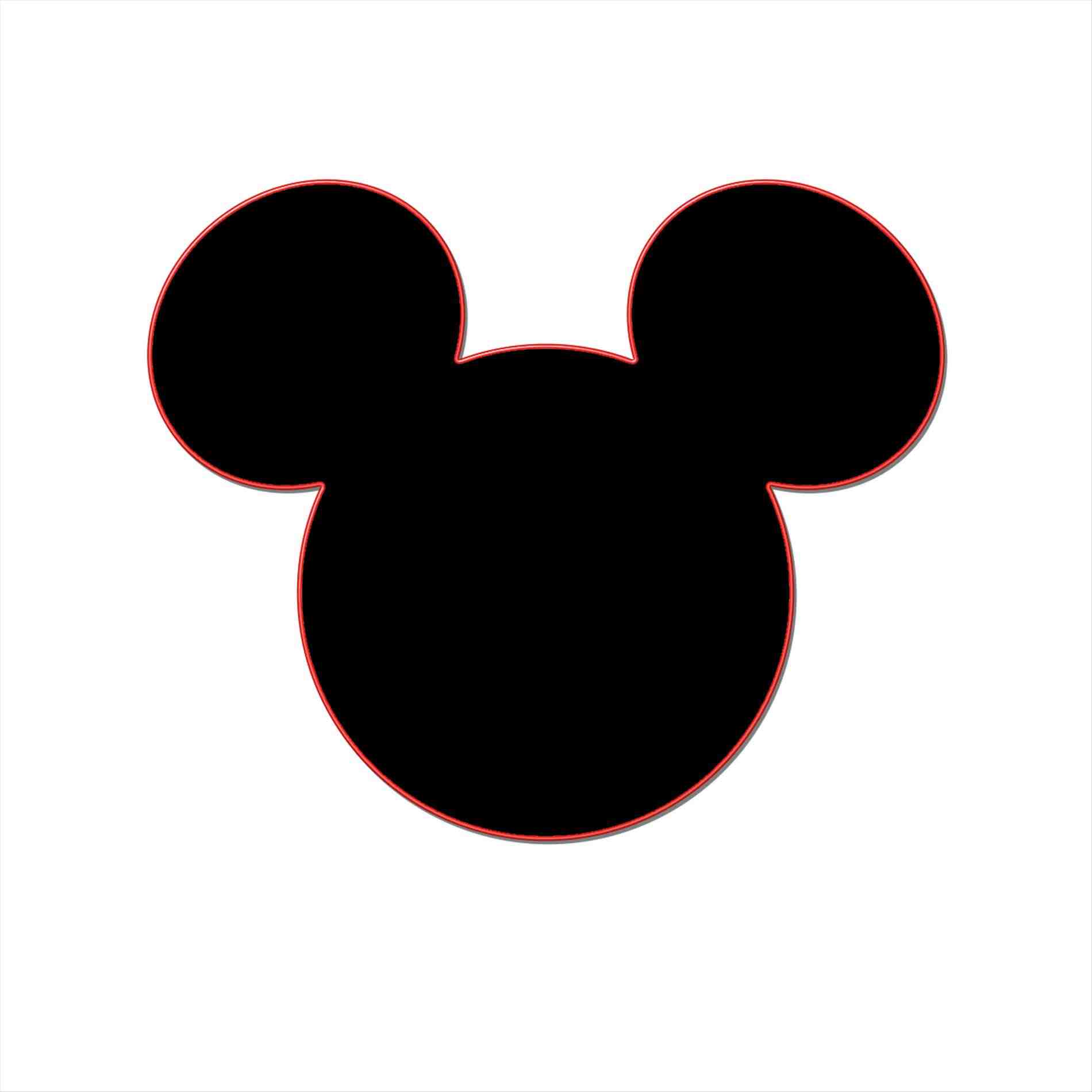 Mickey Mouse Face Silhouette at GetDrawings | Free download