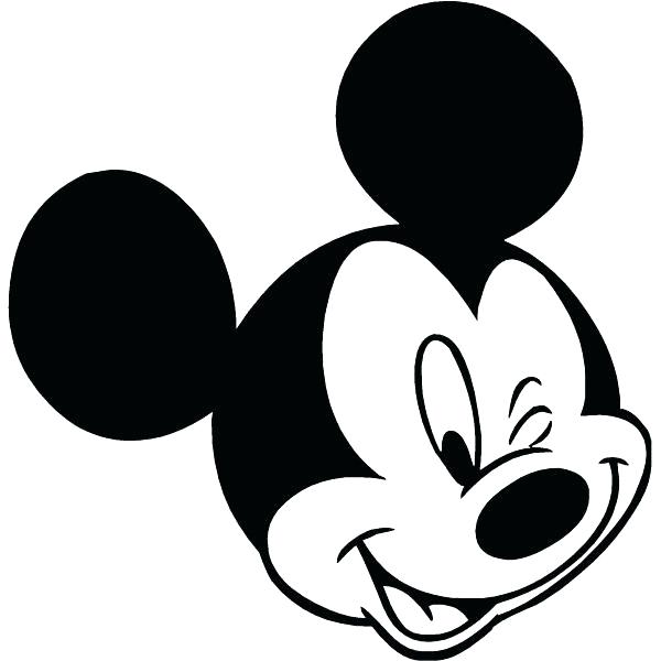 600x600 Mickey Mouse Head Silhouette As Well As Mickey Mouse Silhouette