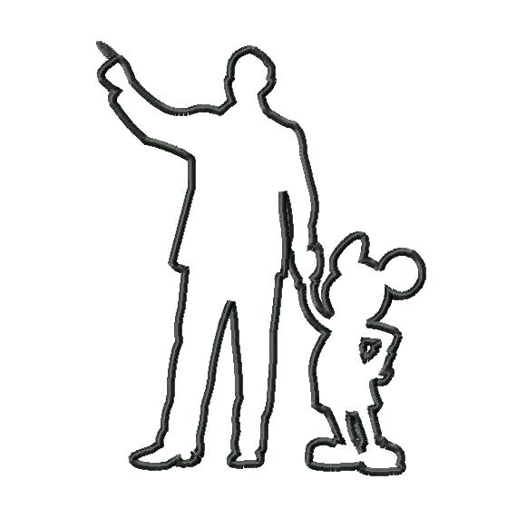 570x561 Mickey Mouse Head Silhouette Plus Outline Of Mickey Mouse Mouse