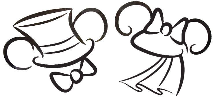 737x336 Mickey Mouse Black And White Minnie And Mickey Silhouette Clipart