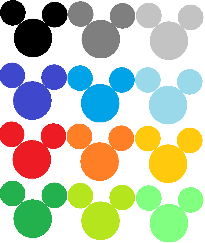 671x796 Colourful Mickey Mouse Heads By Dochudson200195