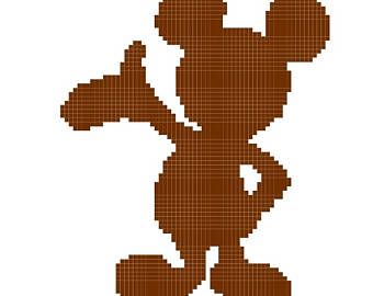 340x270 Pattern Grid For Mickey Mouse Silhouette Baby Afghan Mickey