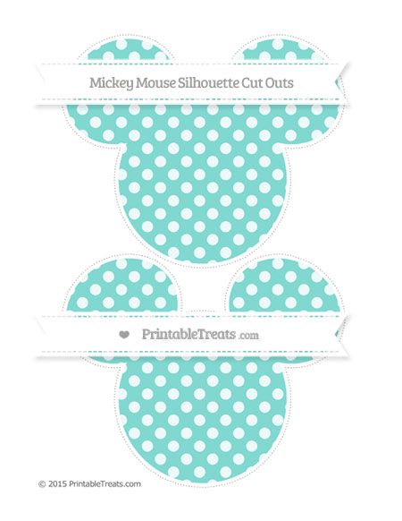 450x582 Tiffany Blue Dotted Pattern Large Mickey Mouse Silhouette Cut Outs