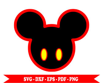 340x270 Ears Of Mickey Mouse Svg Silhouette Head Clip Art In Digital
