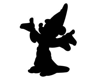 340x270 Wizard Mickey Mouse Silhouette Vector