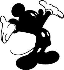 208x227 Mickey Mouse Silhouette Silhouette Of Mickey Mouse