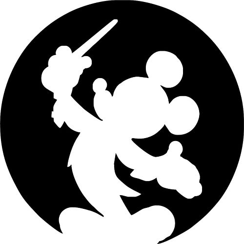 500x500 Mickey Mouse Silhouette Clipart