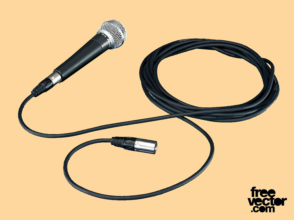 1024x765 Microphone Cord Vector Clipart Panda