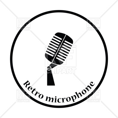 400x400 Old Microphone Icon Royalty Free Vector Clip Art Image