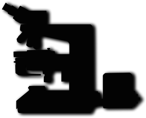 500x405 Microscope Silhouette Vector Drawing Public Domain Vectors