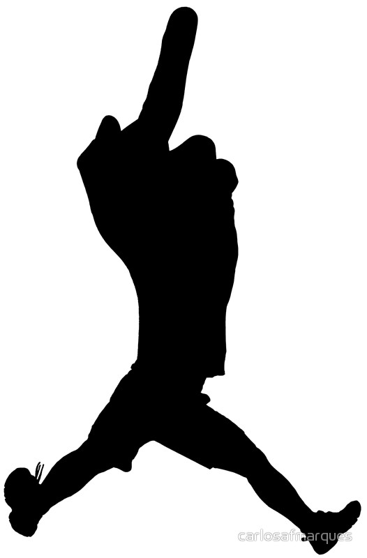 526x800 Middle Finger Up Jumping Silhouette Canvas Prints By