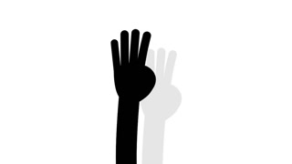 320x180 Funny Cartoon Hand Showing Middle Finger. 2d Animation. Png alpha