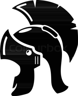 258x320 Spartan Skull And Helmet Silhouette, Greek Warrior