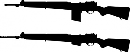 425x172 Guns Silhouette Clip Art Vector, Free Vector Images