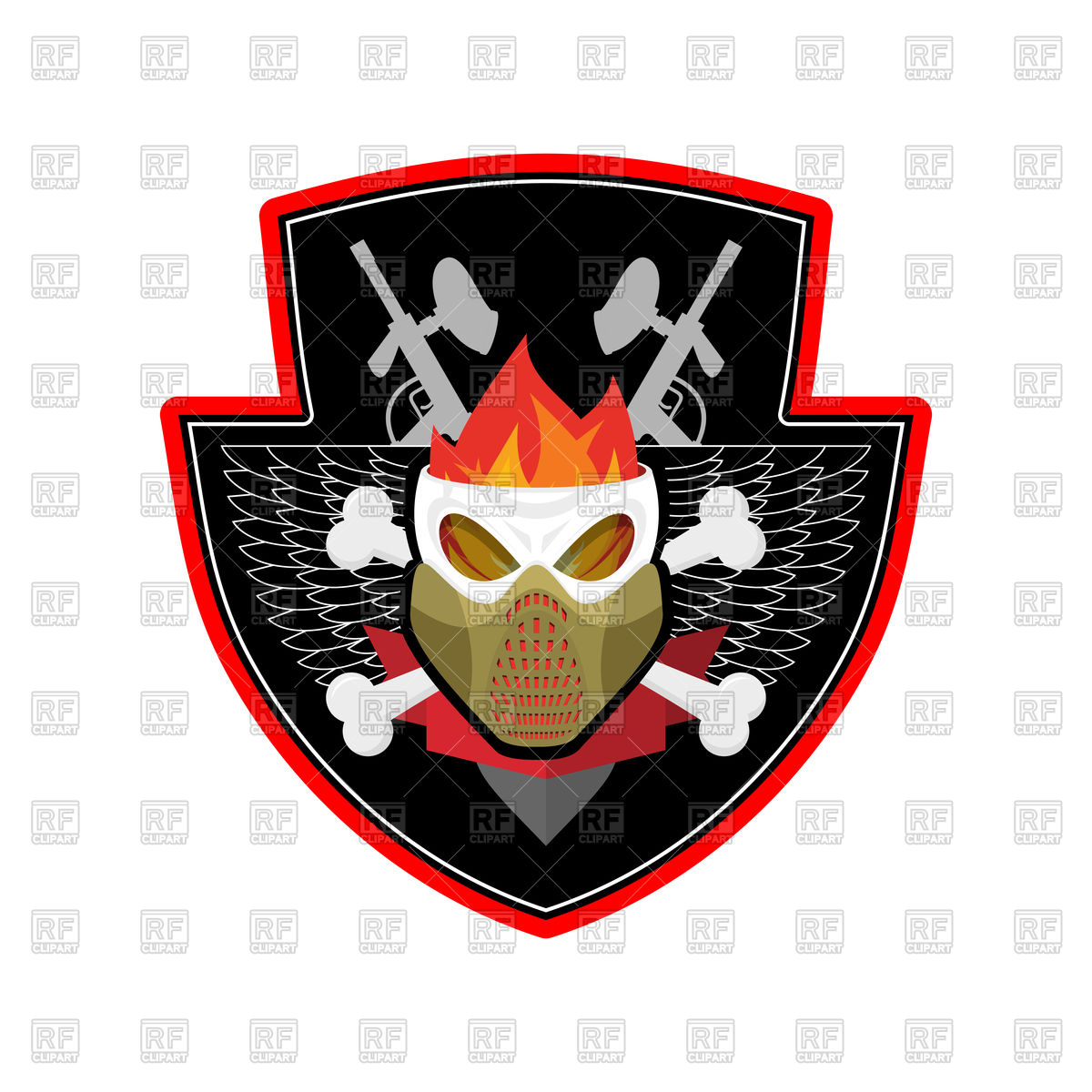 1200x1200 Military Emblem. Paintball. Royalty Free Vector Clip Art Image