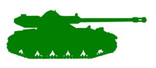 320x141 Army Tank Silhouette 3 Decal Sticker