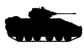 320x189 Army Tank Silhouette 4 Decal Sticker