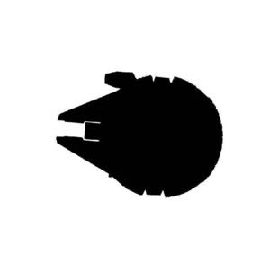 299x282 Star Wars Millennium Falcon Silhouette Vinyl Decal Sticker