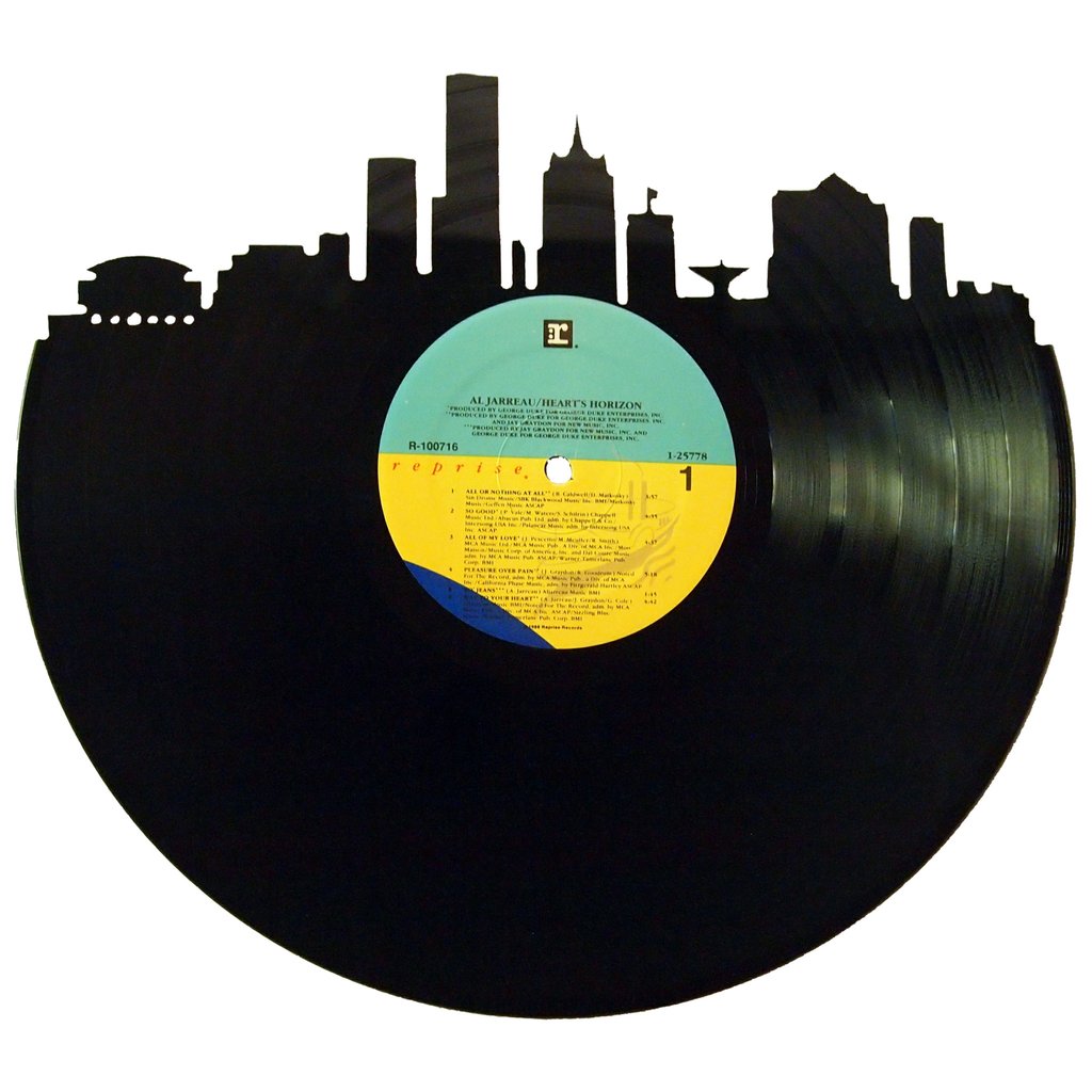 1024x1024 Milwaukee Skyline Vinyl Record Art Milwaukee Skyline, Vinyl