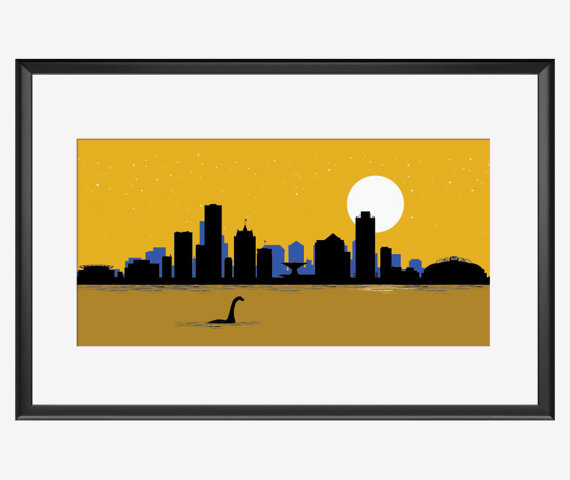 570x480 Milwaukee Skyline Print Milwaukee Poster By Skyworldproject Fun