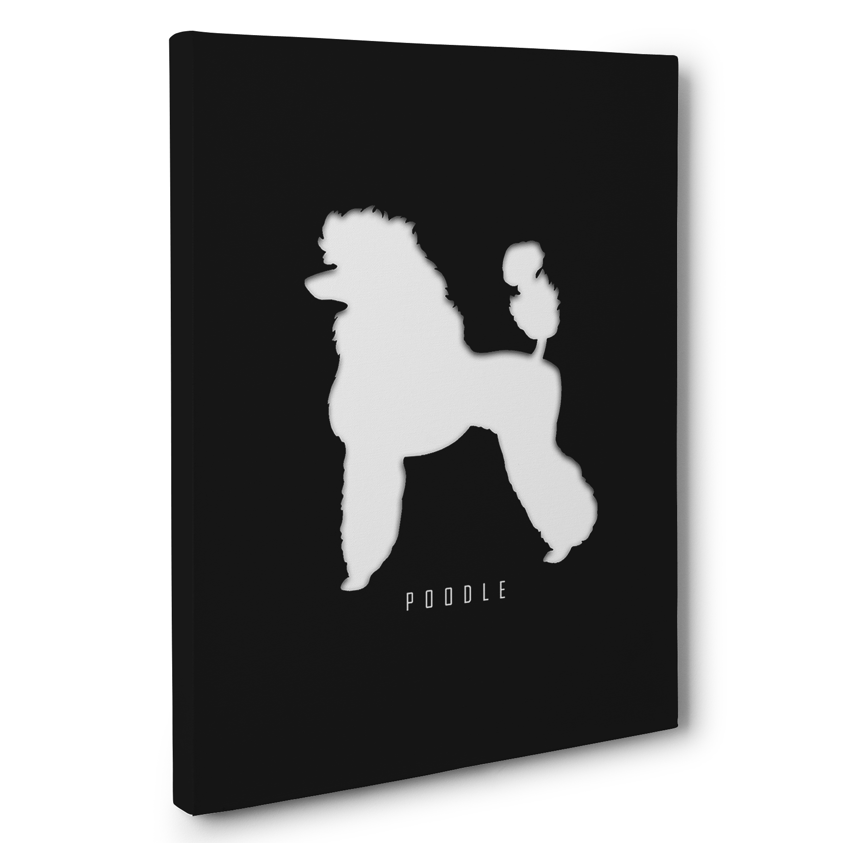 1728x1728 Poodle Silhouette Canvas Wall Art Paper Blast