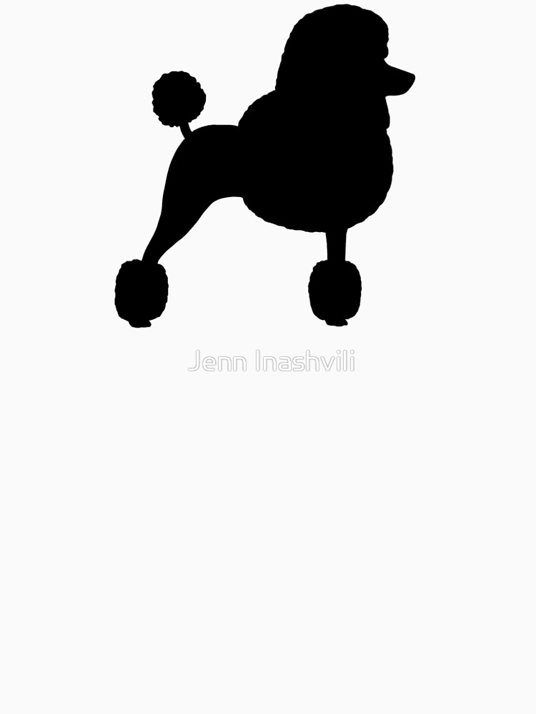 750x1000 Standard Poodle Silhouette (Black With Fancy Haircut) Women'S