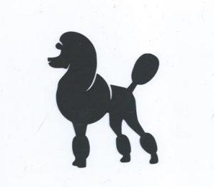 300x263 Cute Poodle Silhouette Set Of Four Mom's Papercuts