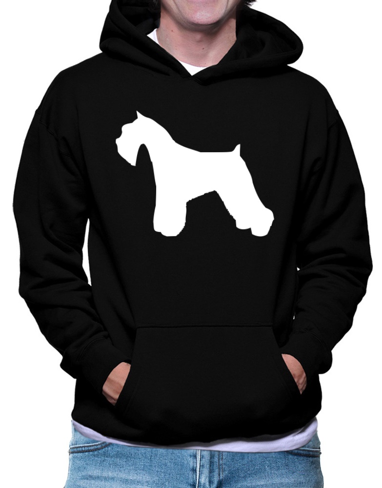 783x1000 Miniature Schnauzer Silhouette Embroidery Hoodie