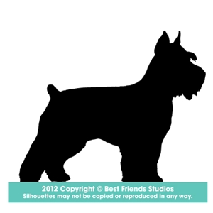 300x300 Schnauzer Dog Silhouette Gifts, Stationery, Address Labels Amp Note