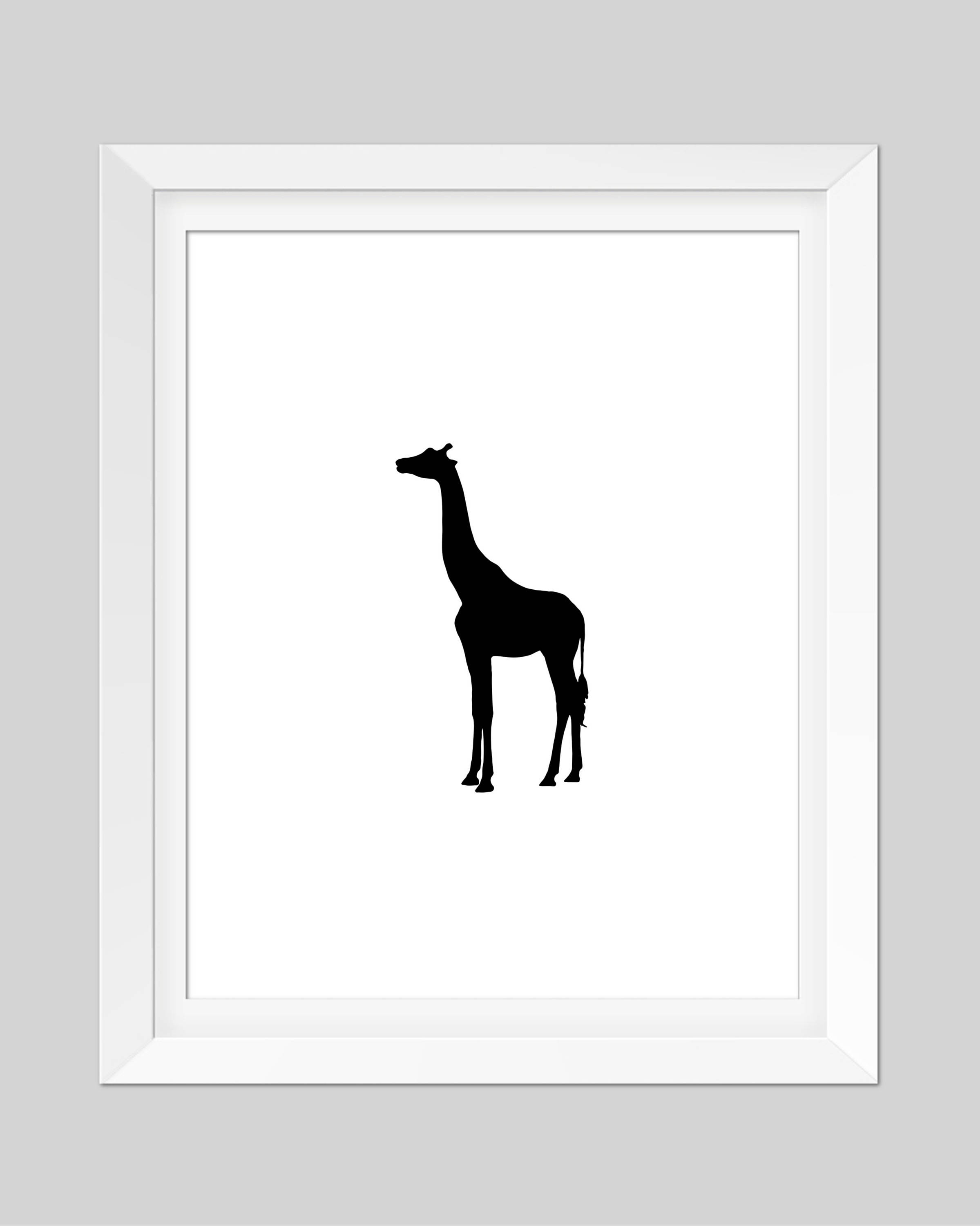 2399x3000 Giraffe Silhouette Print Animal Zoo Safari Nursery