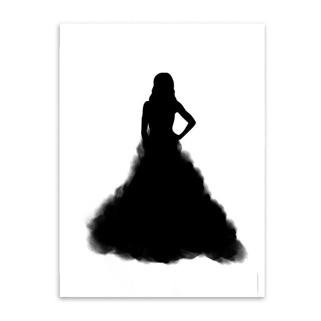 640x640 Minimalist Lips Silhouette Butterfly Motivational Quotes Wall Art