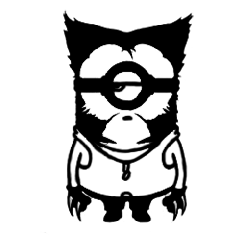 500x500 Minion Wolverine Die Cut Vinyl Decal Pv1360 Silhouettes, Cricut