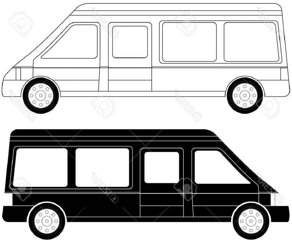 1024x844 Unique Set Of Two Mini Bus Silhouette Stock Vector File Free
