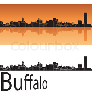 320x320 New York City Skyline Silhouette Background. Vector Illustration