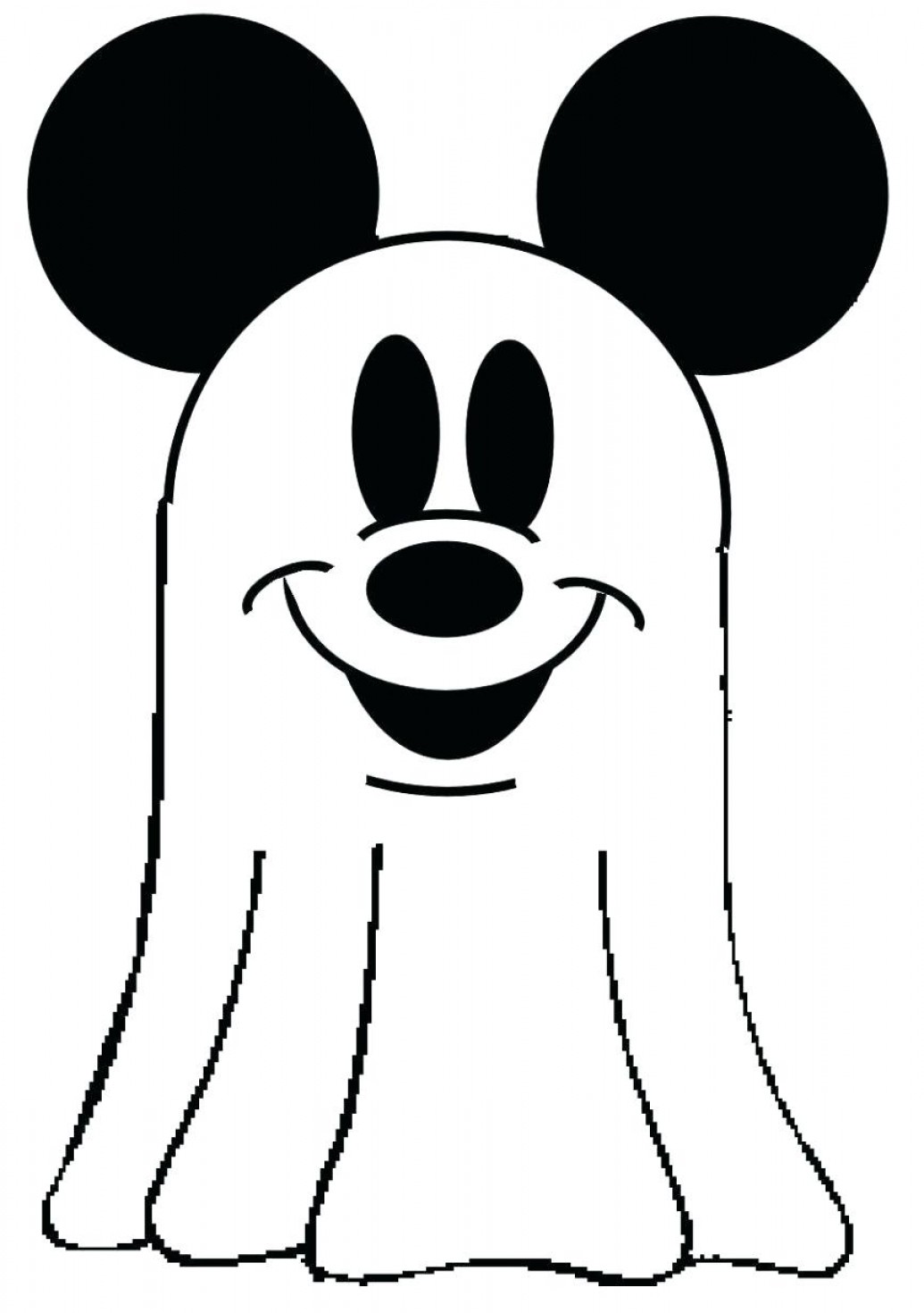 1035x1470 Mickey Mouse Ears Printable Coloring Pages Ghost Free Outline