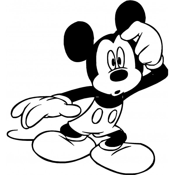 600x600 Mickey Mouse Clipart Line Art