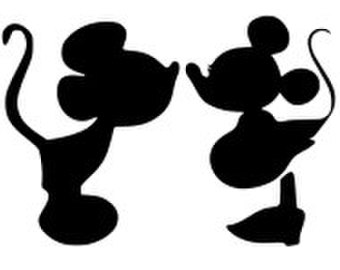 Minnie And Mickey Kissing Silhouette at GetDrawings | Free download