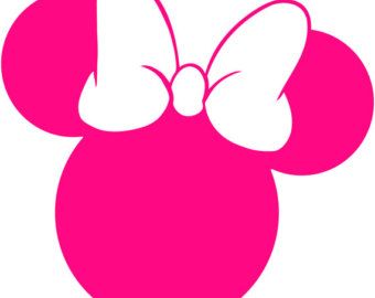 340x270 Minnie Mouse Head Silhouette Walt Disney Disneyland World Decal