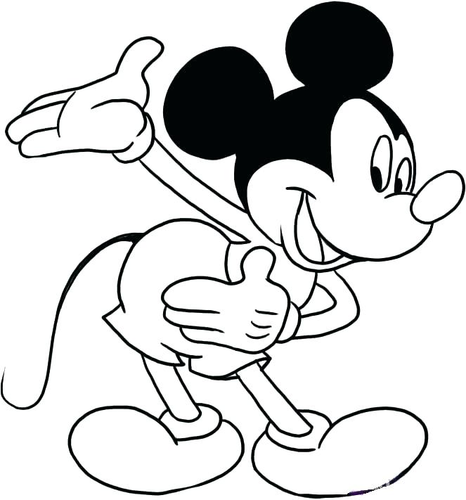 663x711 Mouse Coloring Pages Free Coloring Printable Mickey Mouse Ears