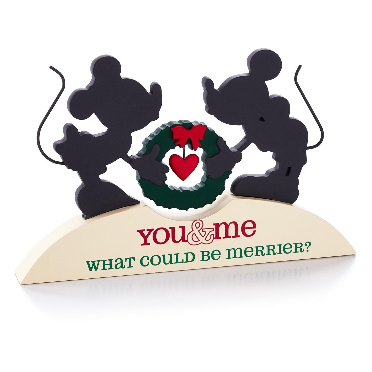 1470x1470 Mickey Mouse And Minnie Mouse Silhouette Plaque, , Large