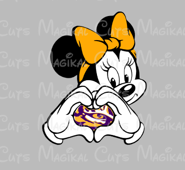 370x339 Minnie Mouse Lsu Svg, Studio, Eps, And Jpeg Digital Downloads