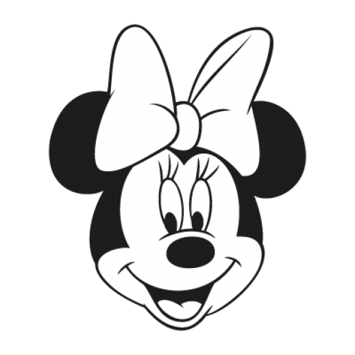 518x518 Minnie Mouse Head Clipart Minnie Mouse Eps Logo Vector Disney